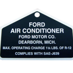 DDF226 Decal, Air Conditioner Aluminum Tag