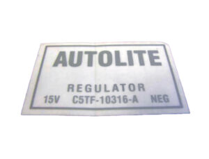 DDF227 Decal, Voltage Regulator