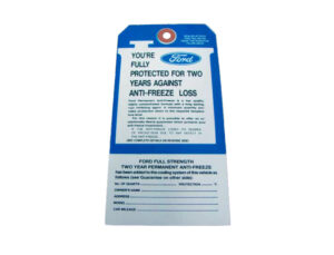 DDF240 Ford Antifreeze Tag