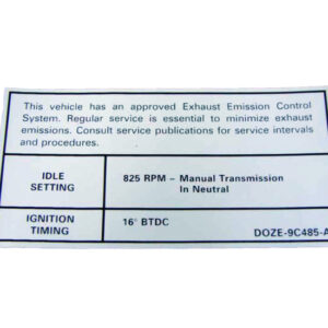 DDF301 Decal, Emission