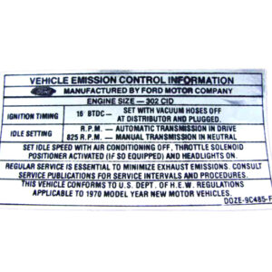 DDF305 Decal, Emission