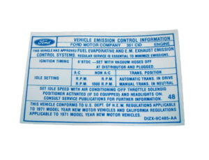 DDF307 Decal, Emission