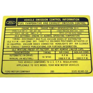 DDF312 Decal, Emission