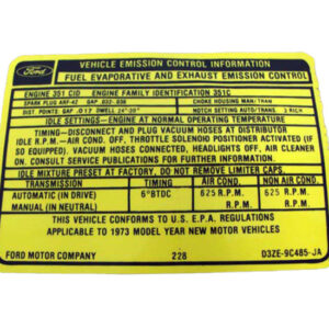 DDF315 Decal, Emission