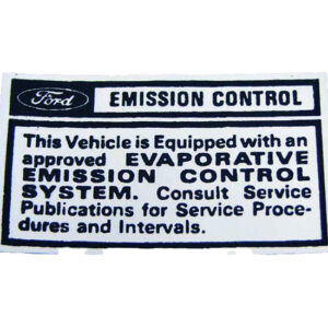 DDF317 Decal, California Emission