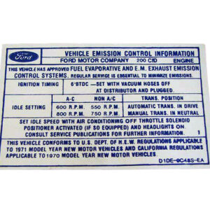 DDF318 Decal, Emission