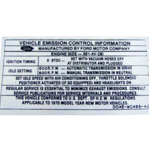 DDF319 Decal, Emission