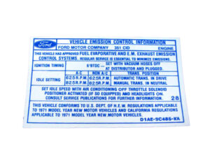 DDF320 Decal, Emission