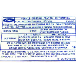 DDF321 Decal, Emission