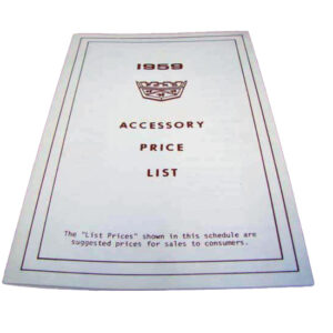 DDF403 Accessory Price List