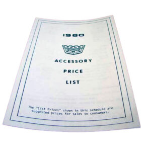 DDF404 Accessory Price List