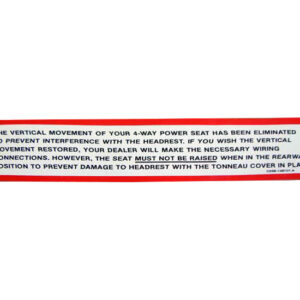 DDF405 Decal, Roadster Warning