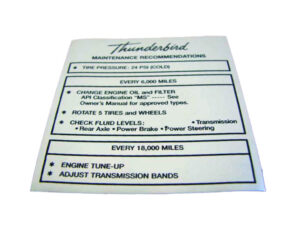 DDF409 Decal, Tire Pressure