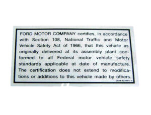 DDF427 Decal, Safety Act