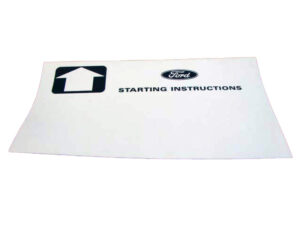 DDF428 Decal, Starting Instructions