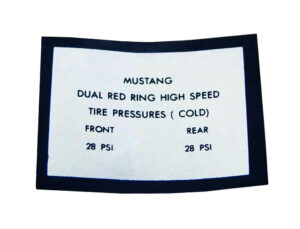 DDF443 Decal, Red Ring Tire Pressure