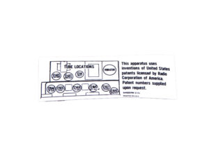 DDF461 Decal, Radio Schematic