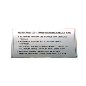 DDF464 Decal, Glasstop Instructions