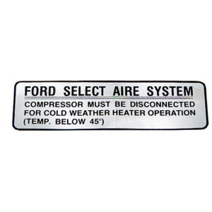 DDF465 Decal, Air Conditioner Service