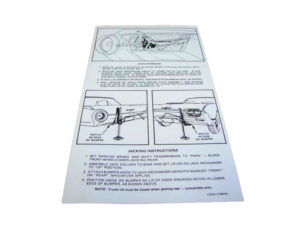 DDF501 Decal, Jack Instructions