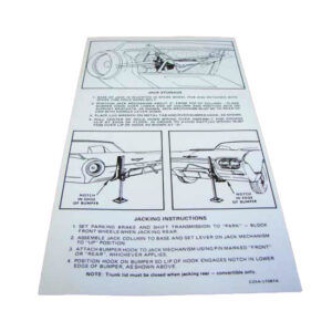 DDF501 Decal, Jack Instructions