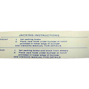 DDF506 Decal, Jack Instructions