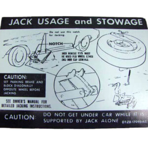 DDF511 Decal, Jack Instructions