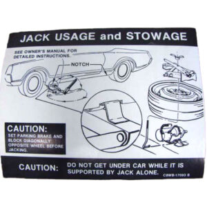 DDF512 Decal, Jack Instructions