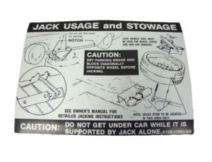 DDF519 Decal, Jack Instructions