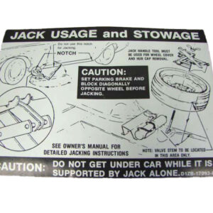 DDF519 Decal, Jack Instructions