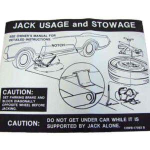 DDF520 Decal, Jack Instructions