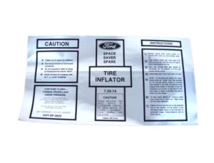 DDF528 Decal, Space Saver Inflator Bottle