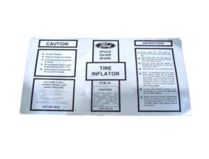 DDF529 Decal, Space Saver Inflator Bottle
