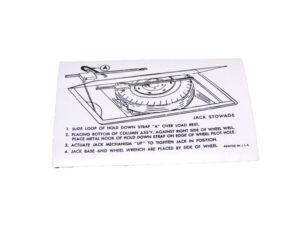DDF537 Decal, Tire Stowage