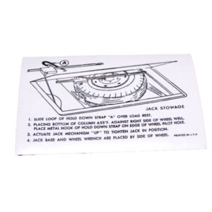 DDF537 Decal, Tire Stowage