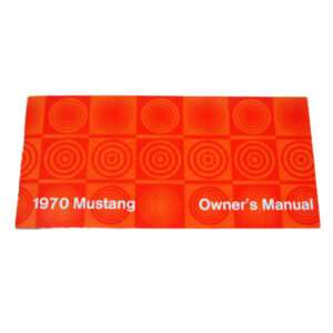 DLT128 Owners Manual 1970 Mustang