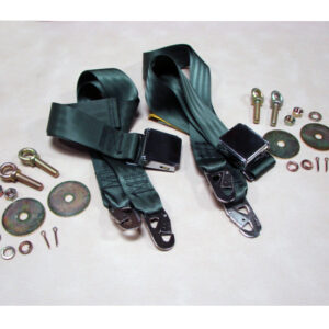 DSB044 Seat Belts, Green, Pair