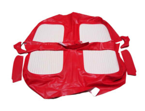 USCL5503 Seat Cover, Red And White Leather